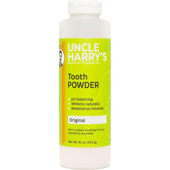 All-Natural Tooth Powder by Uncle Harry's Natural Products (16oz Powder)