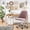 Pink, variant on Colorful Linen Desk Chair, Comfy Thick Seat with Swivel Wheels, Armless Task Chair, Yellow