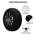 thumbnail image 2 of Bingfone Galactic Wolf Stare Spare Tire Cover Weatherproof Universal Wheel Protectors for RV Camper Travel Trailer SUV Truck-15 inch, 2 of 8