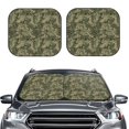 thumbnail image 2 of Saiise Green Snake Skin for Foldable Car Sun Shades (2-Pack) Offer Sun Protection with an Easy-fold Design for Convenient Windshield Shading-Medium, 2 of 6