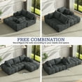thumbnail image 4 of 101” Modular Sectional Sofa, Cloud Sectional Couch with Deep Seat, Modern Modular L-Shape Sofa Couch with Chaise,Upholstered Boneless Couches for Living Room Bedroom(Deep Gray), 4 of 9