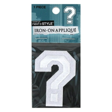 Next Style Single Embroidery Letter, "?", White