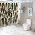thumbnail image 7 of JRXY Feathers Vaned Types and Natal Contour Flight Bird Feathers and Animal Skin Element Print Shower Curtain Multiple Sizes White, 7 of 7