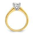 thumbnail image 2 of 14K Two-Tone Gold Ring Band Diamond Lab Grown Round, Size 9, 2 of 7