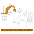 thumbnail image 3 of Fits 16-18 Prius Front Splash Shield Inner Fender Liner w/Insulation Driver Side, 3 of 5