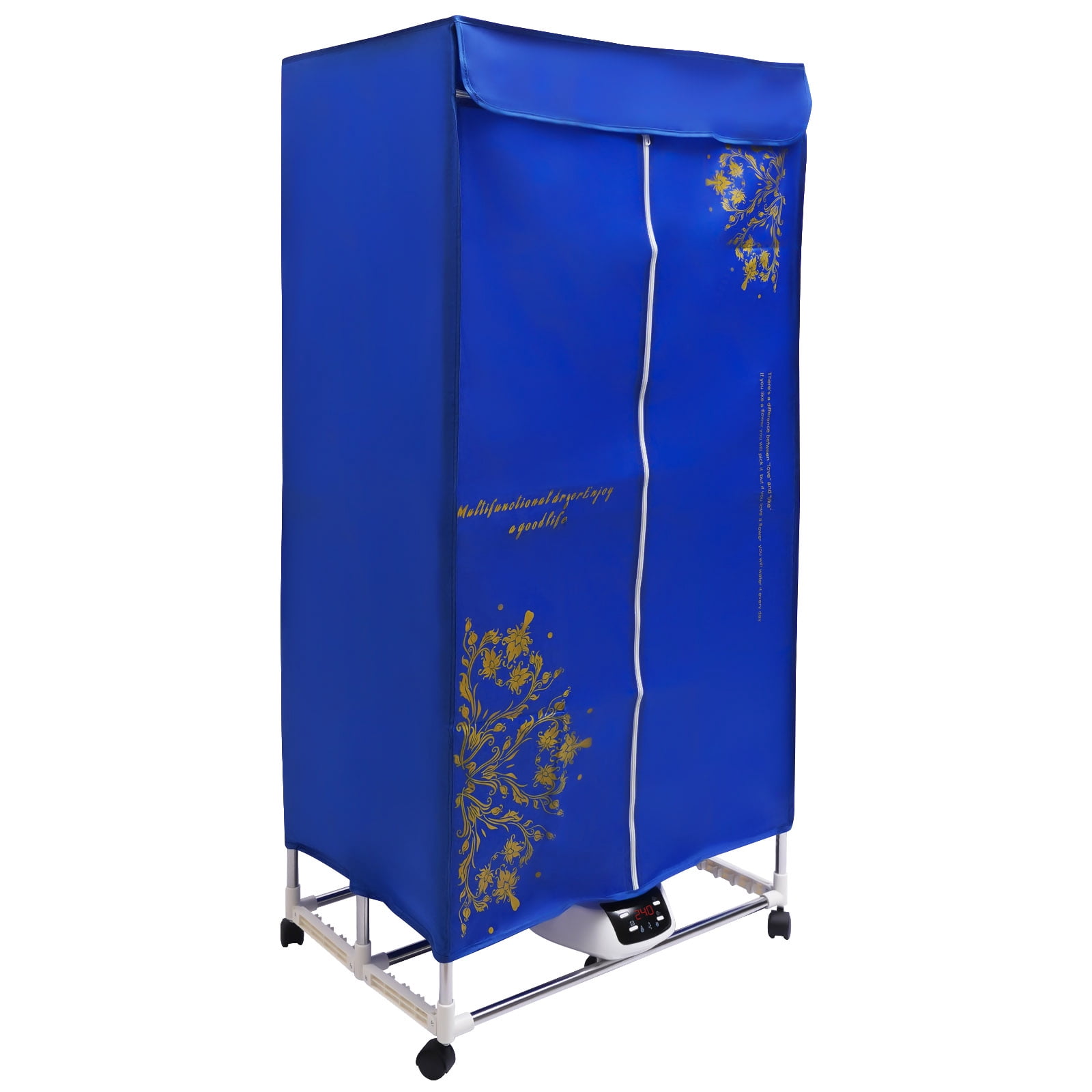 Quiet Clothes and Shoe Dryer with Remote Control, 3 Heating Modes, Over-Temperature Protection, and Adjustable Bracket Design