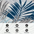 thumbnail image 6 of World Rug Gallery Edinburgh Floral Leaves Area Rug - Blue 2'x7', 6 of 9