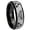 Gray And Black Beveled Edge, variant on Legend of Zelda Beveled Edge Gray And Black Tungsten Men Ring 10MM