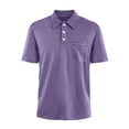 thumbnail image 2 of Mens Vintage Washed Polo Shirts Classic Fit Pullover Shirts Summer Lapel Button Tops Casual Retro Distressed Tee Top, M, 2 of 5