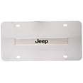 thumbnail image 2 of Automotive Gold License Plate JEE.N.CC Jeep; Chrome Plate With Chrome Logo Bar/Black Logo; Stainless Steel, 2 of 3