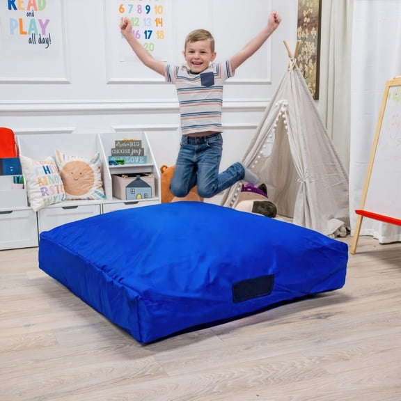 Foamma Crash Pad 8" x 36" x 48", Sensory Crash Pad with Foam Blocks for Kids and Adults, Soft Fabric with Washable Cover