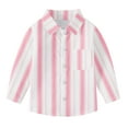 thumbnail image 6 of Molinyidia Boys Long Sleeve Striped Shirts 6M-8Y Button Clothes Dress Shirts Comfortable Spring Summer Casual Clothes Lapel Thin School formal Plaid Shirts Kids Daily, 6 of 7