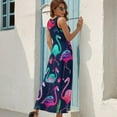 thumbnail image 7 of Flamingo Pattern Sleeveless Dress Female Clothing Dress Women Summer 2025 Dress, 7 of 7