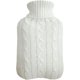 thumbnail image 1 of Bolsa de agua caliente de 2 l, funda de punto suave, bolsa de agua caliente para preservar el calor, funda de punto a prueba de explosiones para bolsa de agua caliente (blanco), 1 of 5