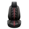 thumbnail image 2 of Tuqiang Car Seat Covers Full Set for Mercedes-Benz for B260 2009-Present Airbag Compatible Leather Waterproof Front Rear Cushion Protector Black, 2 of 8