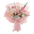 thumbnail image 1 of Ramo de flores de crochet, centro de mesa de flores artificiales, regalo multiusos para mamá Rosa, 1 of 9