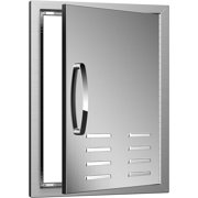 Outdoor Kitchen Doors 20''W X 27''H, Stainless Steel BBQ Access Doors with Vents, Flush Mount Single Kitchen Doors for Outdoor Kitchen BBQ Island and Grill Station