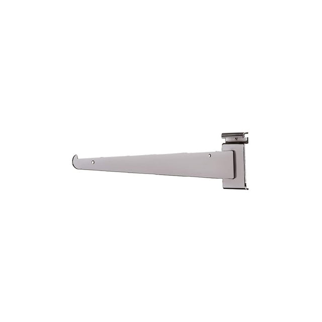 SSWBasics 14 inch Chrome Metal Shelf Bracket for Wire Grid - Pack of 5- Sturdy Chrome Metal Shelf Bracket for Grid Wall Shelves and Gridwall Shelves - Reliable Shelf Track for Retail Displays