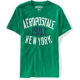 thumbnail image 1 of Aeropostale Mens 1987 New York Painted Graphic T-Shirt, Verde, Small Aeropostale Camiseta gráfica, 1 of 1