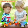 thumbnail image 2 of Inertia Toy Early Educational Toddler Baby Toy Friction Powered Cars Push and Go Cars Tractor Bulldozer Dumper Cement Mixer Engineering Vehicles Toys for Children Boys Girls Kids Gift 4PCS, 2 of 7