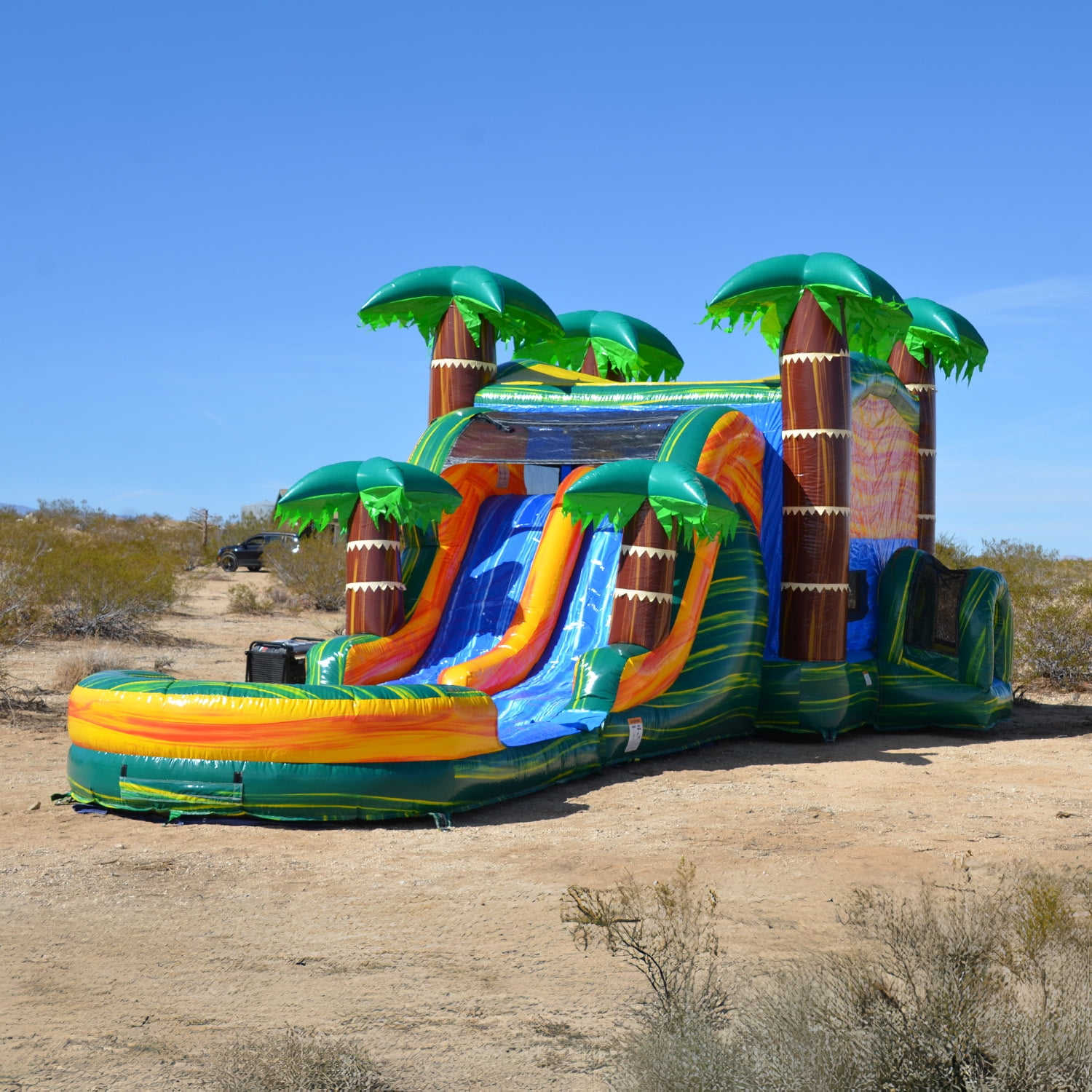 JumpOrange Commercial Grade Bounce House Water Slide with Pool for Kids and Adults (with Blower), Outdoor