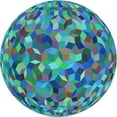 thumbnail image 1 of Ahgly Company Indoor Round Patterned Turquoise Green Area Rugs, 7' Round, 1 of 6