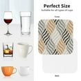 thumbnail image 6 of Yiaed Geometric Print Leather Coasters for Drinks - Cup Coasters Coffee Table Kitchen Table Bar, Home & Office Gifts Handmade Drink Coasters-Square, 6 of 6
