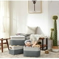thumbnail image 3 of DECOMOMO 15 x 11 x 9.5 in Foldable Fabric Storage Bin, Slate Grey and White, Set of 3 Count Pack, 3 of 4