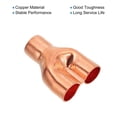 thumbnail image 4 of Uxcell 3/4" x 3/4" x 3/4" ID Tee Y Type Copper Fitting, 1 Pcs Welding Joint Split Union or HVAC Air Conditioning, 4 of 6