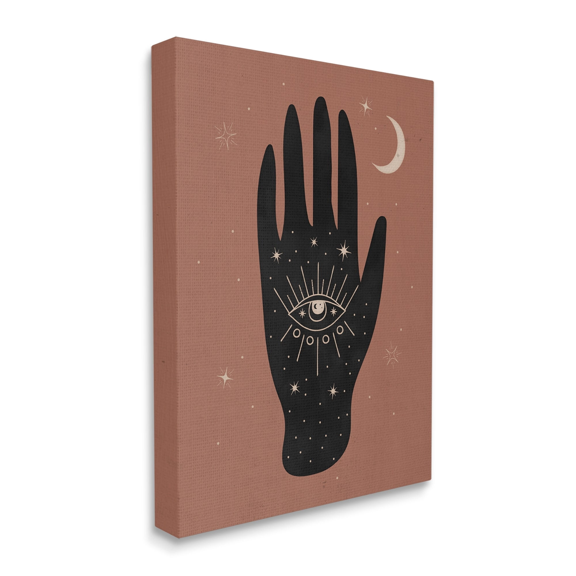 Stupell Industries Celestial Bohemian Chic Hand With Enlightened Eye Tattoo ,36 x 48, Design by Nina Blue