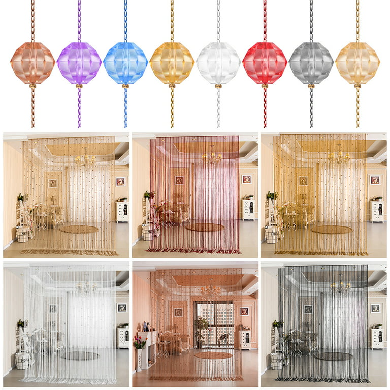 Crystal Beads Door Curtain Room Divider Curtains String Tassel Room Decor  for Window Door Wall Screen