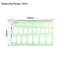 thumbnail image 2 of Uxcell 7.87'' Geometric Drawing Template Oval Style Measuring Ruler Plastic  Green 1pcs, 2 of 5