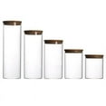 thumbnail image 5 of AMERTEER Transparent Clear High Cylinder Glass Sealed Kitchen Storage Bottle Jar with Lid Organization Container, 5 of 5