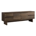 thumbnail image 2 of 72 Inch Transitional TV Stand Brown Laminate Console Media Entertainment Center with 4 Storage Drawers & Cabinet, Push Latch, Cable Management for Living Room, 2 of 6