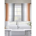 thumbnail image 5 of Orange Gray Abstract Sheer Curtains 54 Inches Long 2 Panels Countryside Modern Light Filtering Semi Sheer Window Curtains Drapes for Bedroom Living Room 52"x54", 5 of 7