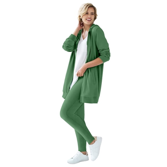 Ellos Plus Size Cotton Spandex Full Length Leggings