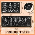 thumbnail image 3 of Halloween Kitchen Rugs Set of 2, Halloween Decorations Non Slip Backing Halloween Kitchen Mats for Floor Holiday Rug Halloween Decor for Home Party Gifts (Black, 17"x47.2"+17"x30"), 3 of 6