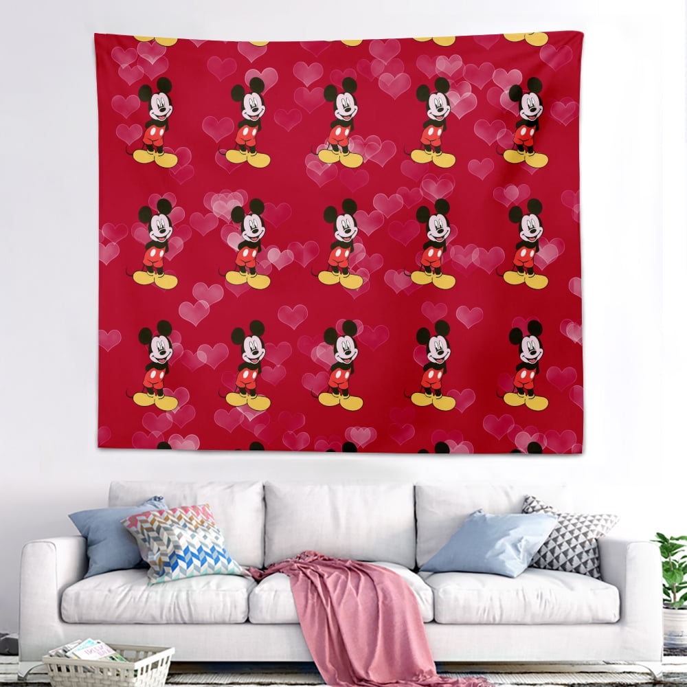 Mickey and Minnie Christmas Tapestry,Mickey and Minnie Wall Mount The