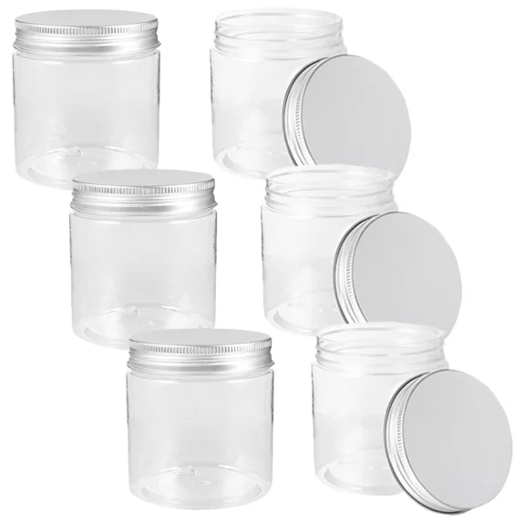 Zyler - 6 Pcs Mini Plastic Bottle Mason Jar Clear Yogurt Jars Baby Food Storage