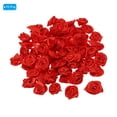 thumbnail image 3 of Uxcell Mini Satin Ribbon Roses Tiny Fabric Flowers Embellishments Rosettes Applique Red 70 Pcs, 3 of 5