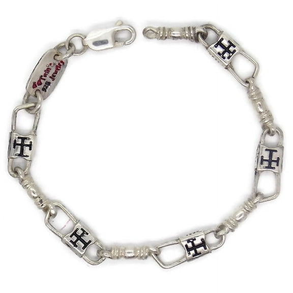 ACTS Bracelet Fishers of Men Sterling Silver Byzantine Cross Design!!