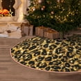 thumbnail image 5 of Rateoe Gold Glitter Leopard Pattern Christmas Tree Skirt with Ties , Christmas Tree Decorations, Farmhouse Christmas Decor Xmas Holiday Decorations-30", 5 of 6