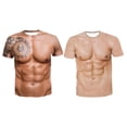 thumbnail image 1 of 2Pcs Men' T shirt Short Sleeve Fake Muscle Shirts Halloween Costumes, 1 of 10