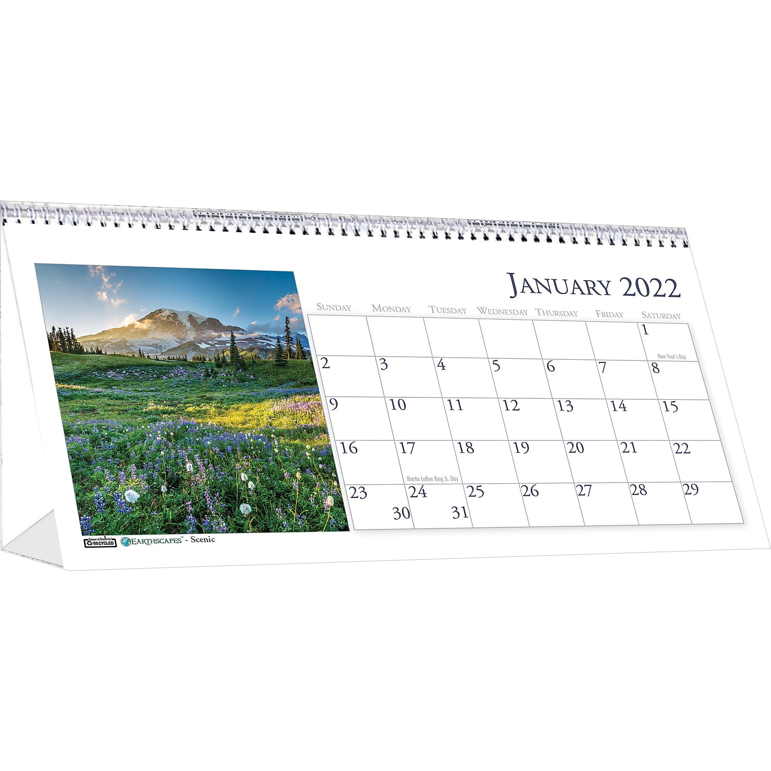 House of Doolittle 2022 4.5' x 8.5' Desk Calendar Earthscapes Scenic - 3649-22