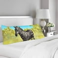 thumbnail image 2 of ABPHOTO Wildlife Zebra Sunny Day Wild Animal Body Pillow Covers Case Protector 20x60 inch, 2 of 2
