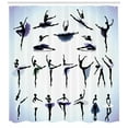 thumbnail image 3 of Ambesonne Art Shower Curtain, Female Ballet Dancers, 69"Wx84"L, Purple Lavender White, 3 of 3