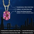 thumbnail image 2 of Gem Stone King 0.95 Ct Oval Pink Mystic Topaz 14K Yellow Gold Pendant, 2 of 6