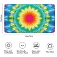 thumbnail image 3 of Colorful Tie Dye Blossom Pattern Bathroom Rugs Mat,Non Slip Microfiber Bathroom Rug,Rubber Backing,Soft Bathroom Mats for Bathroom Floor,Tub and Shower,17x30in(43x75cm), 3 of 4