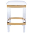 thumbnail image 2 of Beaumont Lane Metropolitan Living Acrylic and Polished Brass Counter Stool in White, 2 of 6