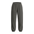 thumbnail image 7 of Qingpeng Womens Textured Woven Jogger Pants Elastic Drawstring High Waisted Side Hidden Pockets Button Decor Cuff Loose Summer Casual Trousers, 7 of 7